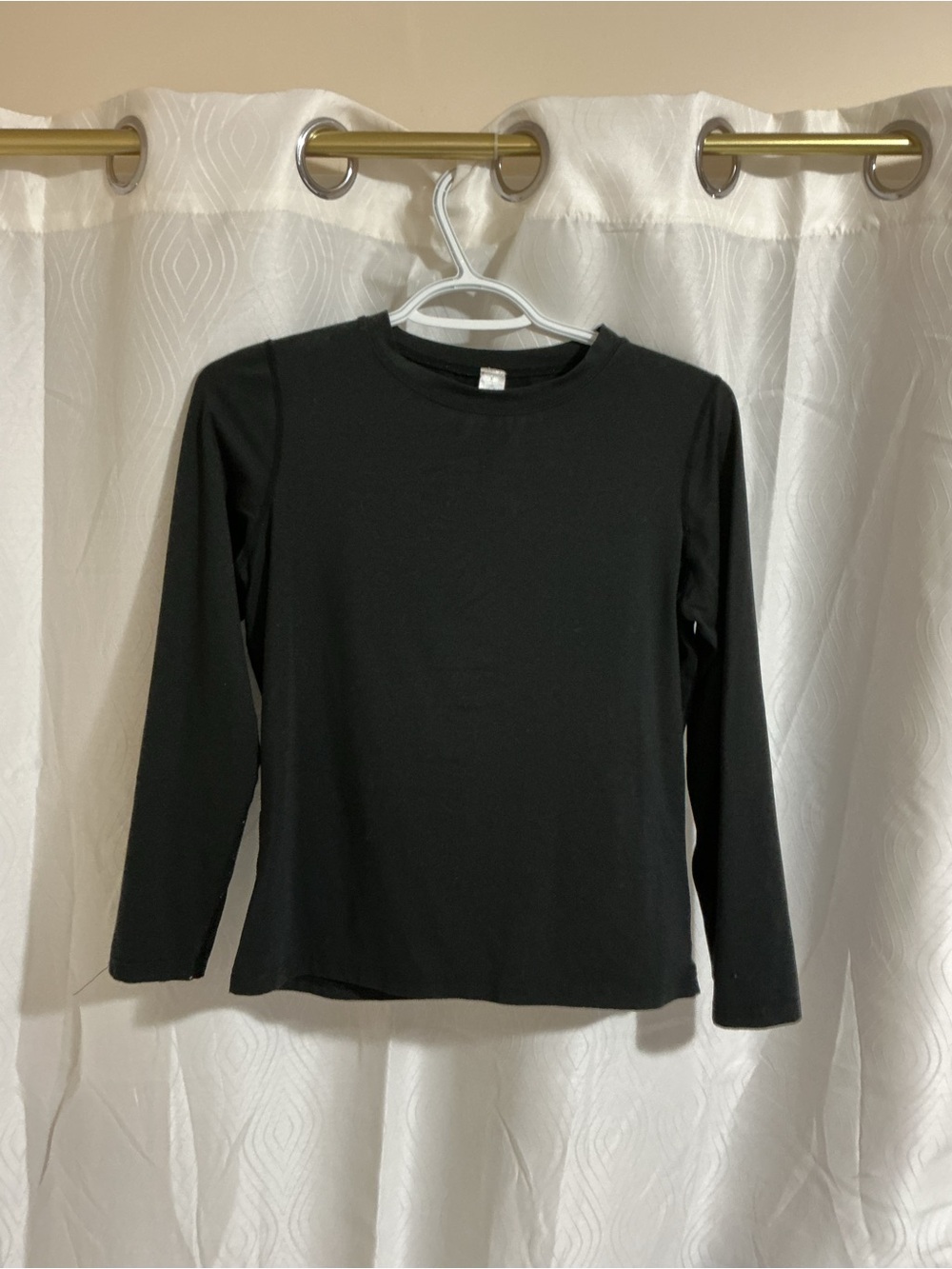 Black Long Sleeve Crewneck Tee